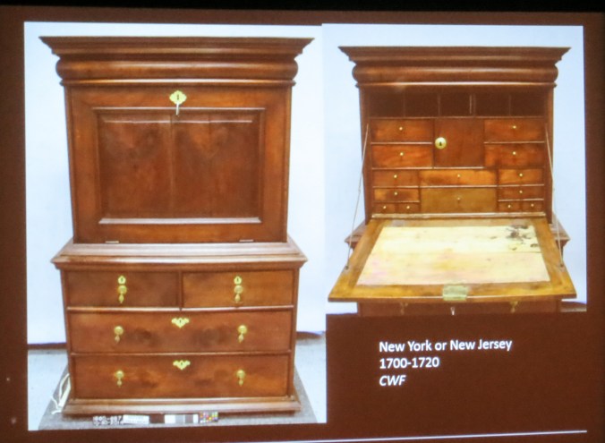 A screen shot from the conference shows the sripttor with the large fall front open and closed.