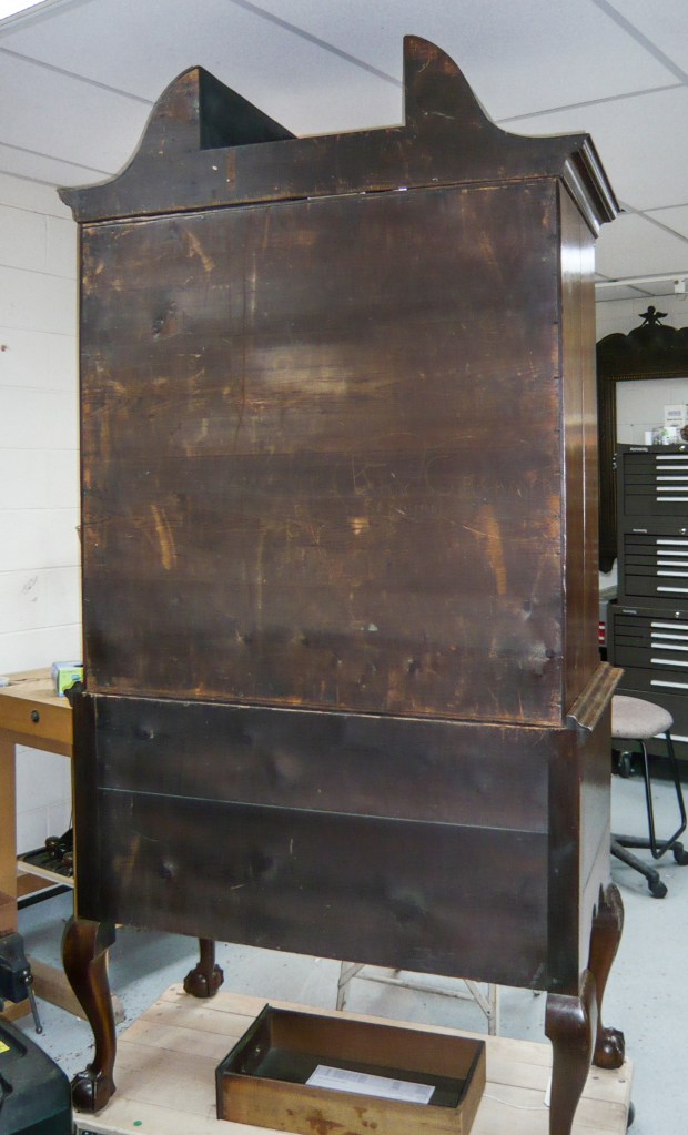 Back view of the high chest.