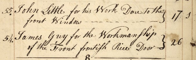 front frontispiece and window